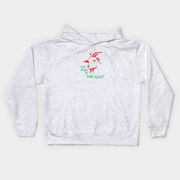 The Year of the Goat Kids Hoodie by Verl